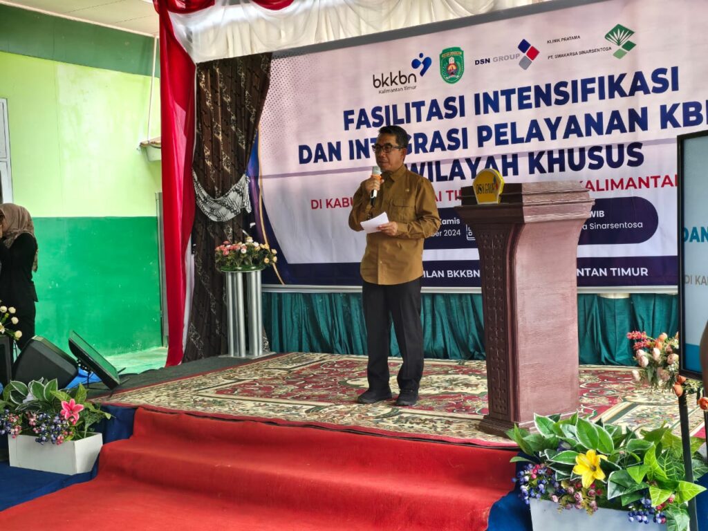 Program KBKR di Kutai Timur Sukses Lampaui Target Akseptor MKJP Bupati Kutai Timur Ardiansyah Sulaiman di Klinik Pratama Rawat Inap PT Swakarsa Sinarsentosa, Desa Muara Wahau, Kamis (04/9/2024).