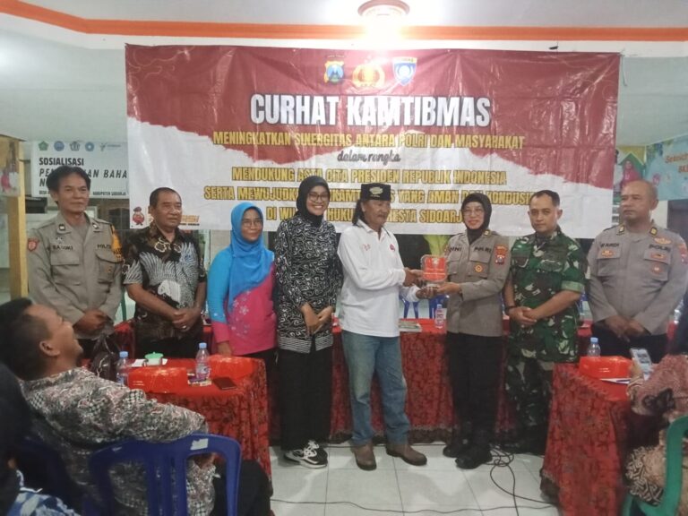 Polresta Sidoarjo dan Warga Gelam Kompak Jaga Kamtibmas