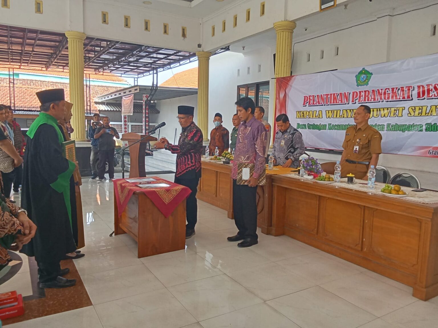 Bersinergi dan satu Pintu, Kepala Wilayah Juwet Selatan Desa Grabagan Resmi Dilantik
